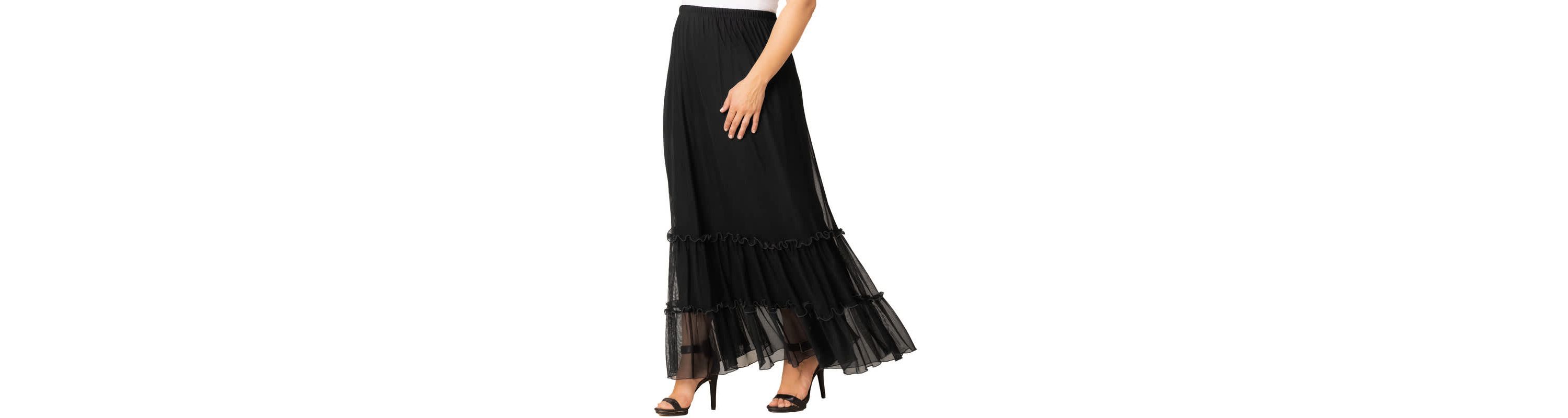 Womens Plus Size Isla Tiered Mesh Maxi Skirt