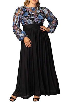 KIYONNA Women's Plus Size Eternal Embroidered Bodice Evening Gown, 2X