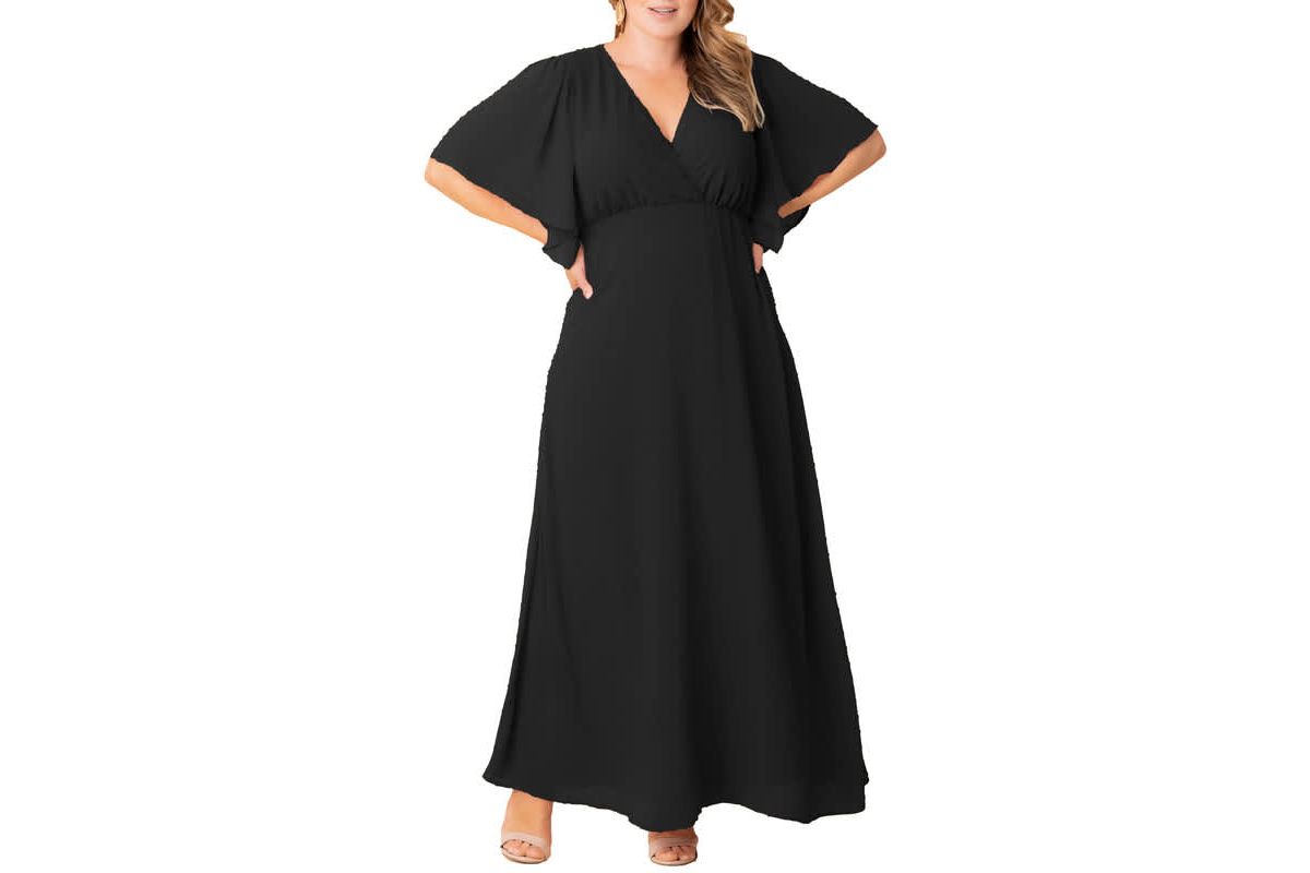 Womens Plus Size Carmella Chiffon Evening Gown