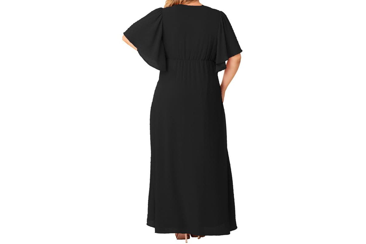 Womens Plus Size Carmella Chiffon Evening Gown