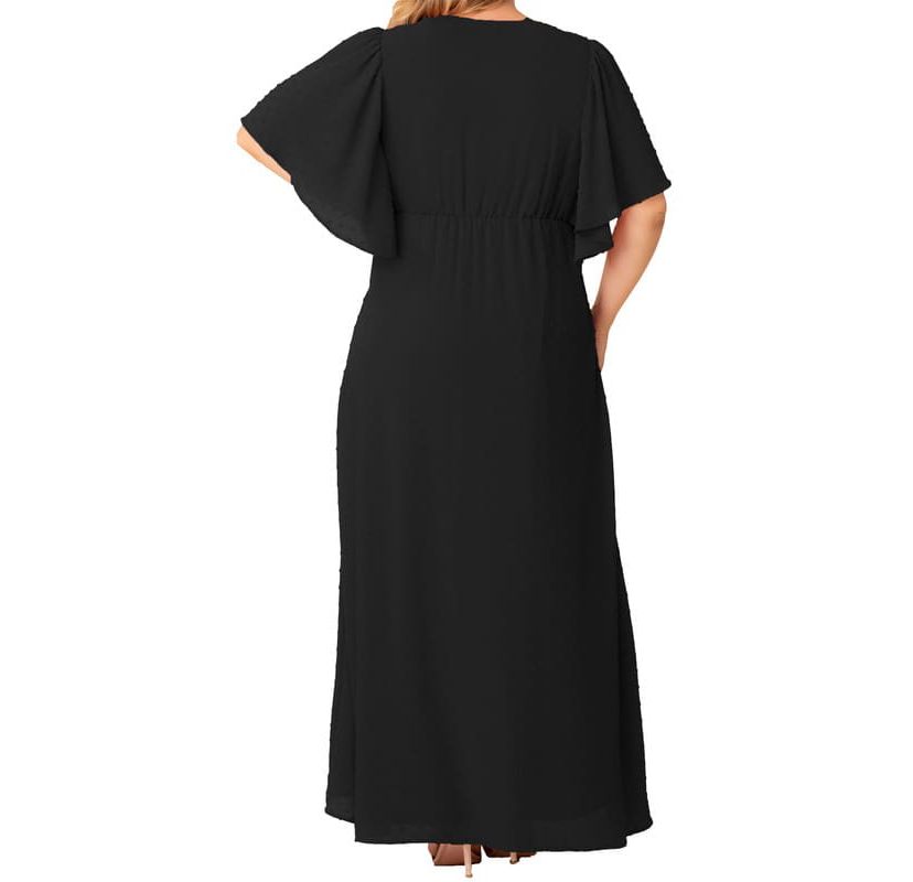 Womens Plus Size Carmella Chiffon Evening Gown