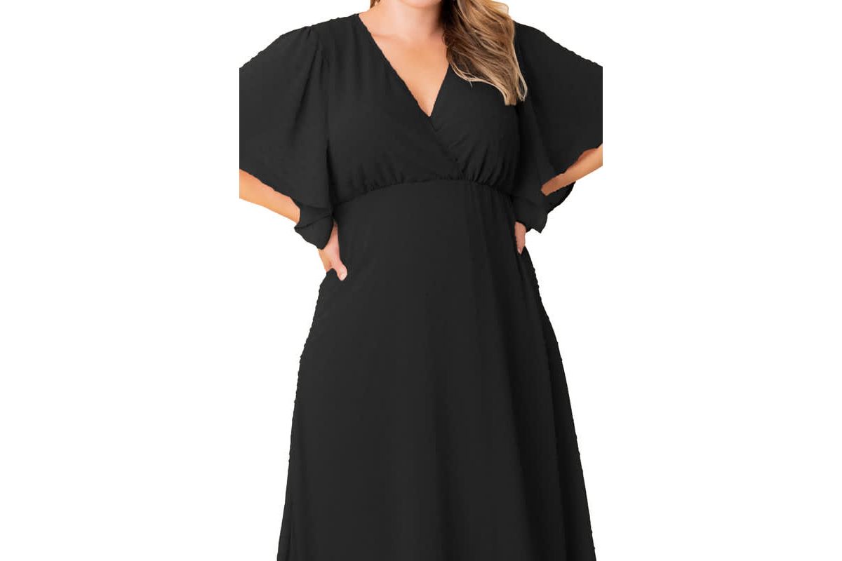 Womens Plus Size Carmella Chiffon Evening Gown