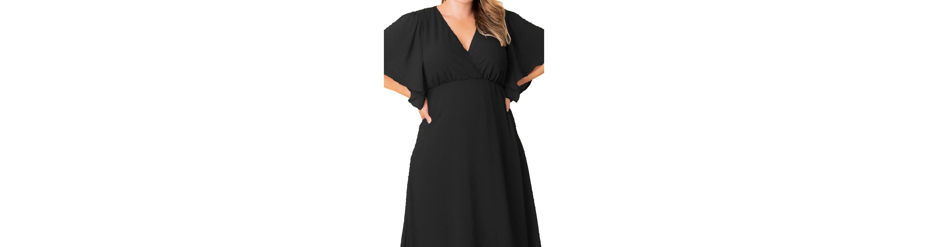 Womens Plus Size Carmella Chiffon Evening Gown