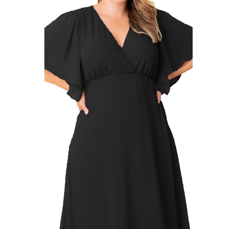 Womens Plus Size Carmella Chiffon Evening Gown