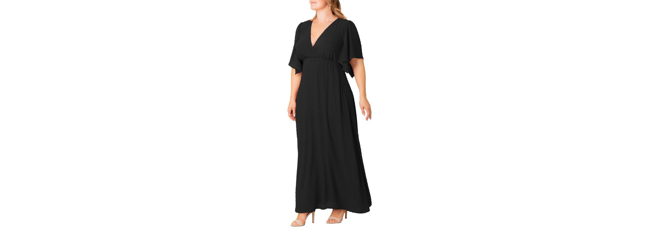 Womens Plus Size Carmella Chiffon Evening Gown