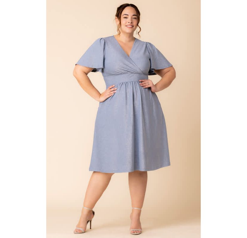 Womens Plus Size Crystal Cove Cocktail Dress with Pockets