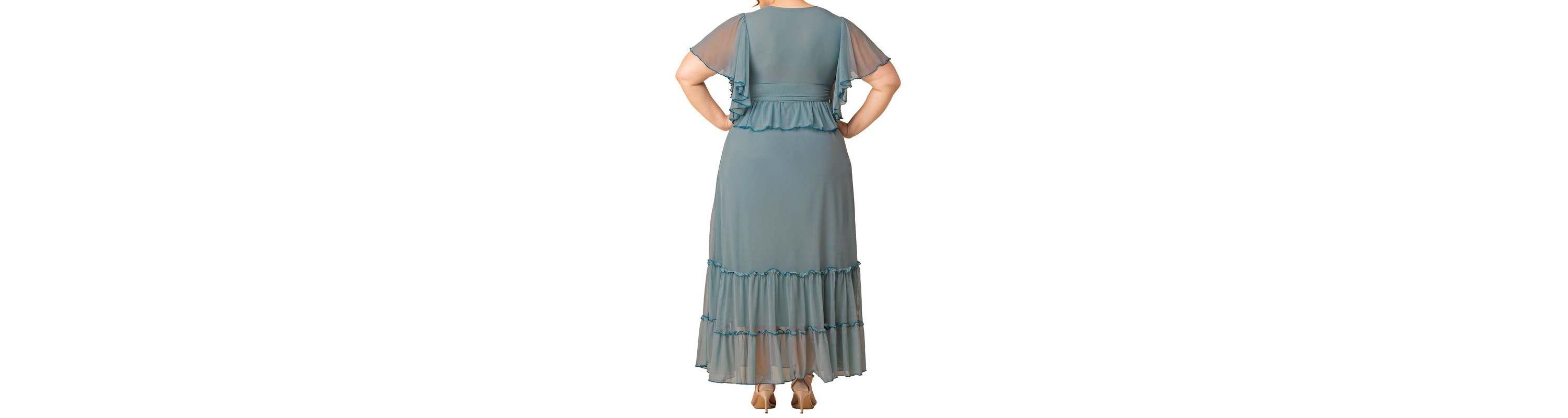 Womens Plus Size Graceful Tiered Mesh Gown