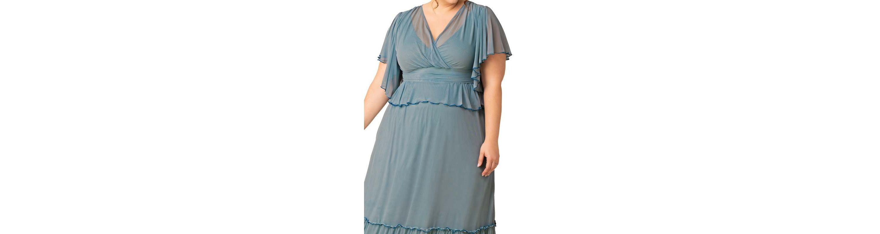 Womens Plus Size Graceful Tiered Mesh Gown