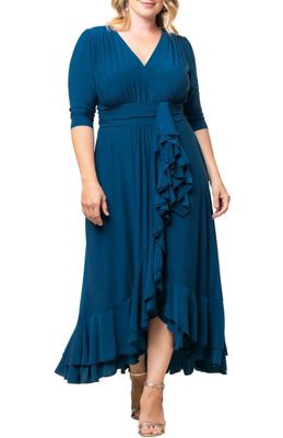KIYONNA Women's Plus Size Veronica Ruffle Evening Gown