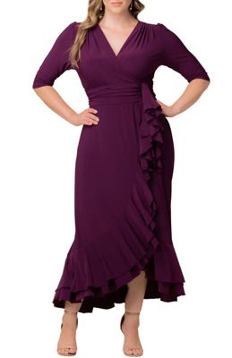 KIYONNA Women's Plus Size Veronica Ruffle Evening Gown, 4X