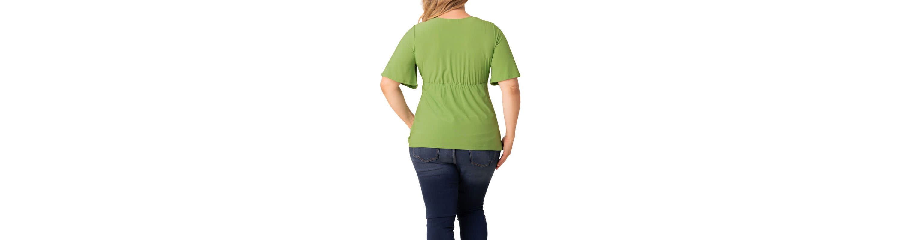 Womens Plus Size Abby Twist Front Top