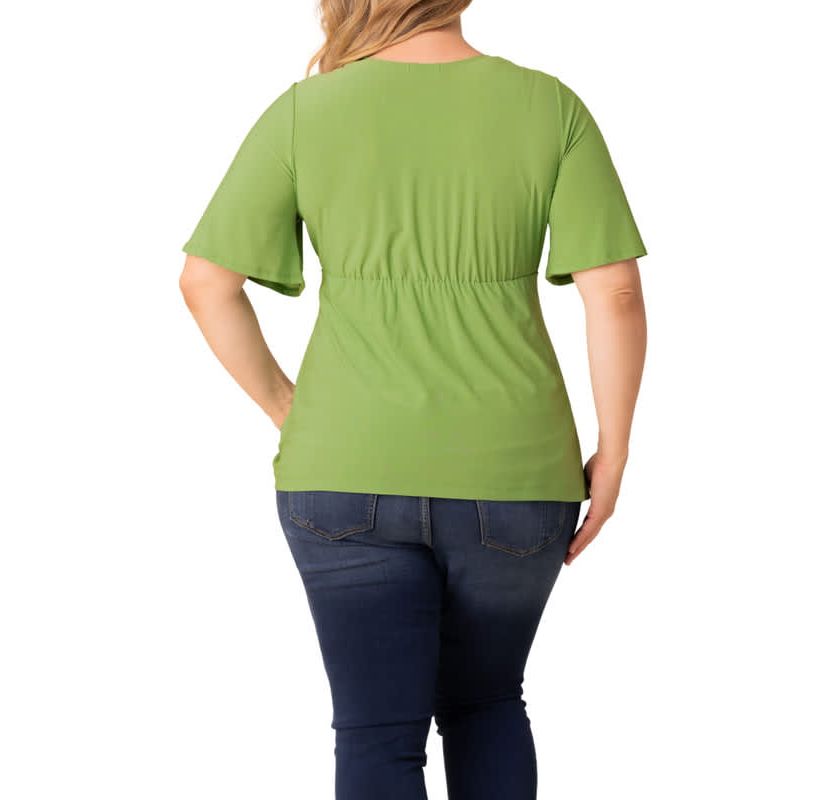 Womens Plus Size Abby Twist Front Top