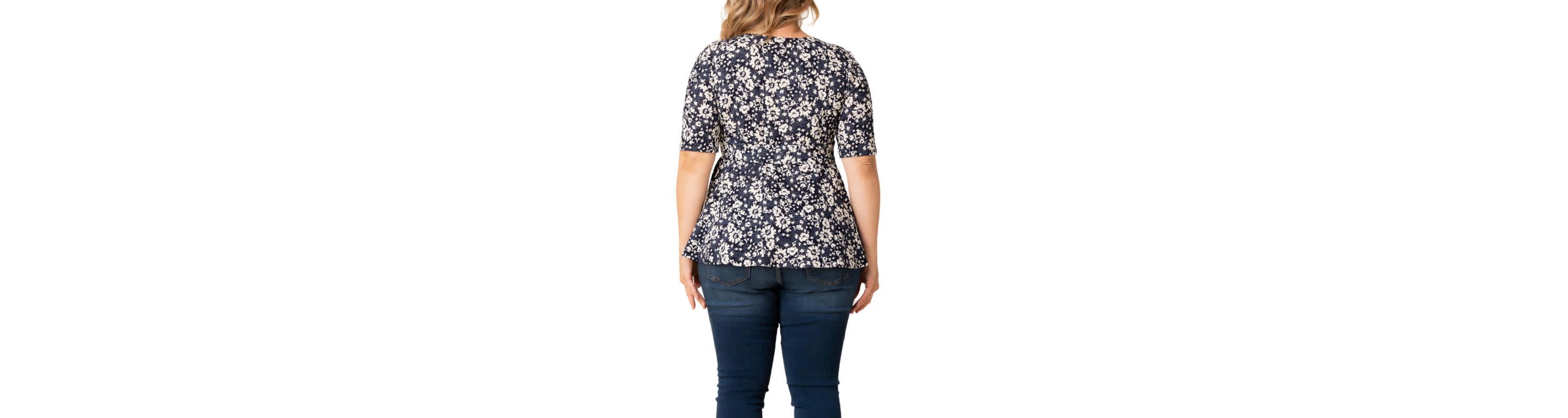 Womens Plus Size Posh Sweetheart Peplum Top