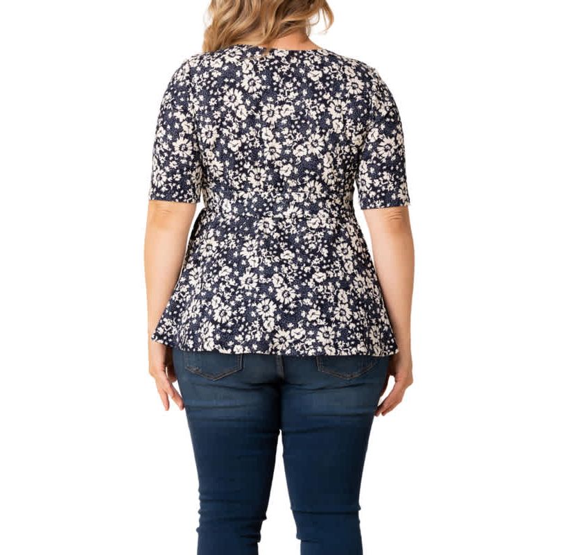 Womens Plus Size Posh Sweetheart Peplum Top
