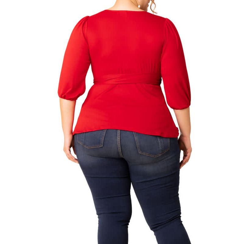 Womens Plus Size Nina V-Neck Wrap Top