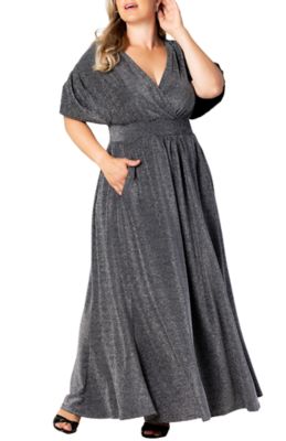 KIYONNA Women's Plus Size Geneva Sparkling A-Line Evening Gown, 2X