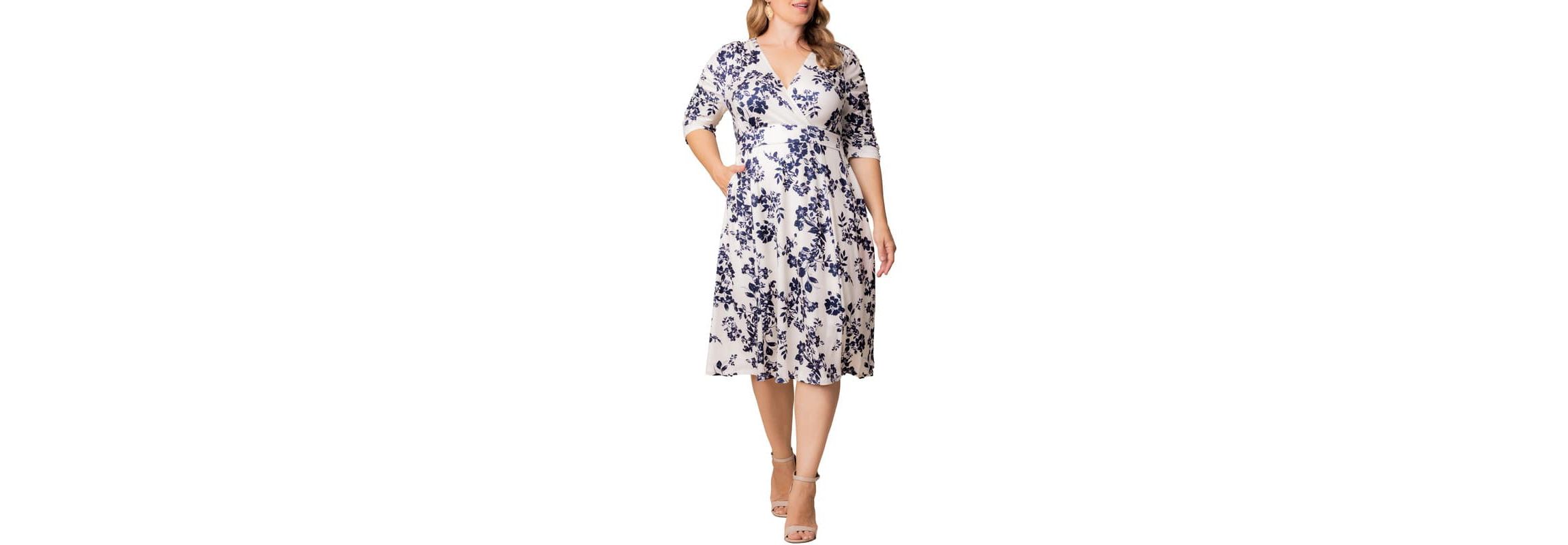 Womens Plus Size Gabriella A-Line Dress with Pockets