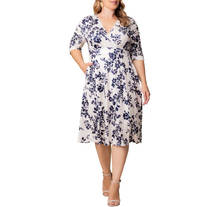 Womens Plus Size Gabriella A-Line Dress with Pockets
