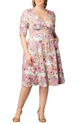KIYONNA Women's Plus Size Gabriella Dress, Mauve, 5X