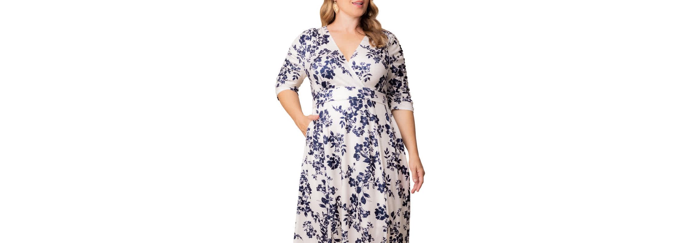 Womens Plus Size Gabriella A-Line Dress with Pockets