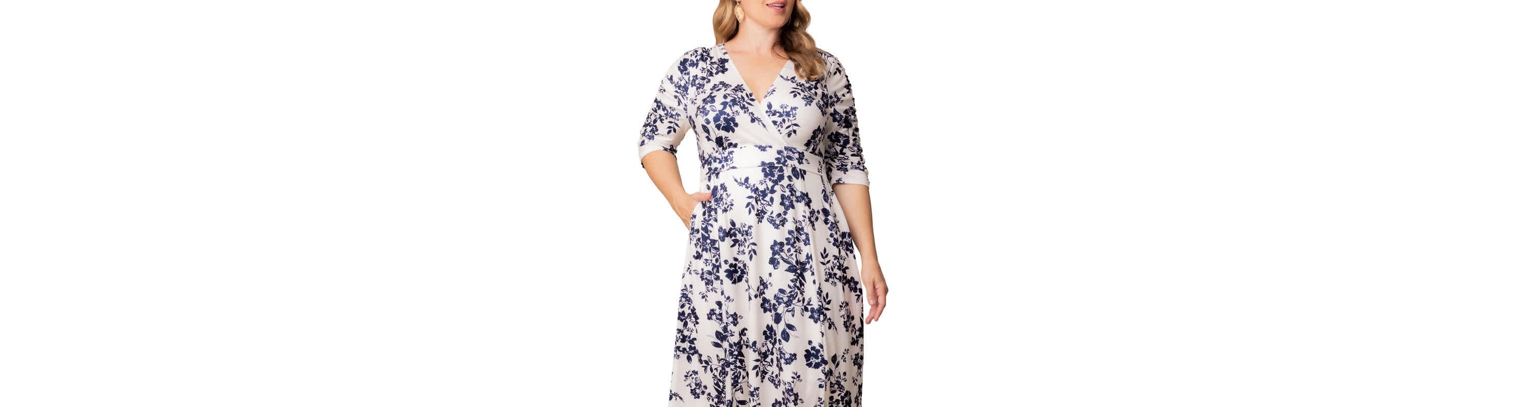 Womens Plus Size Gabriella A-Line Dress with Pockets