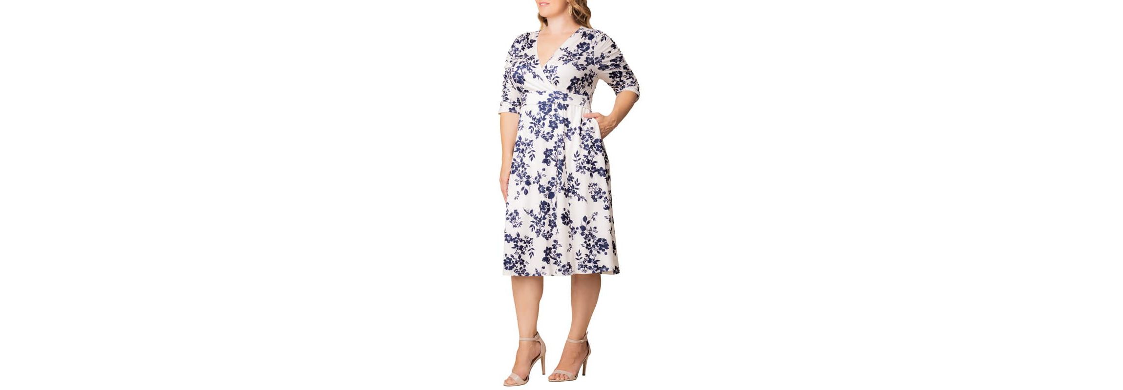 Womens Plus Size Gabriella A-Line Dress with Pockets