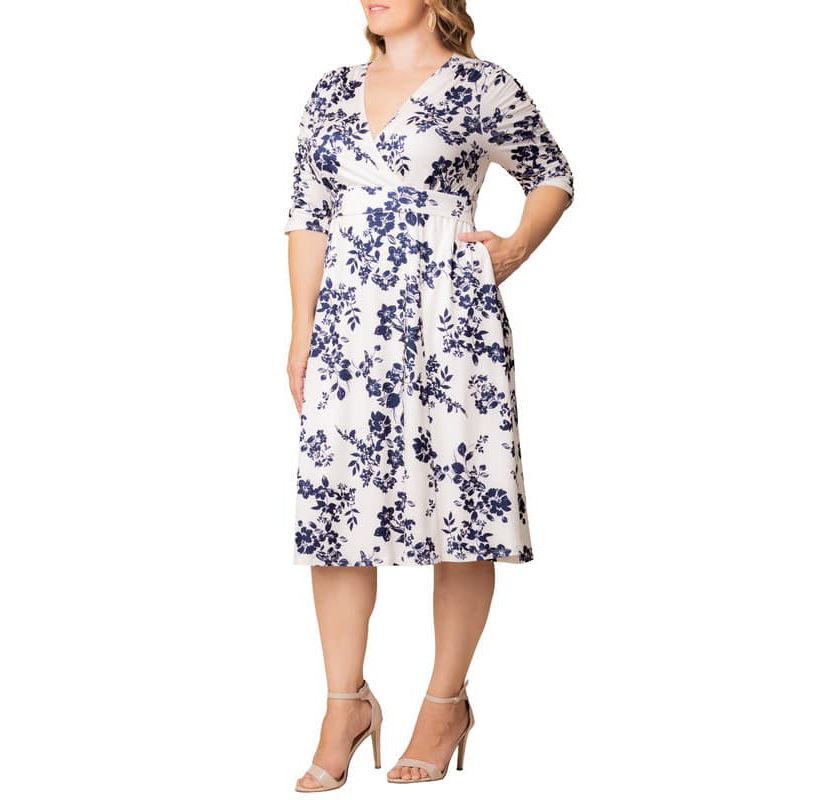 Womens Plus Size Gabriella A-Line Dress with Pockets