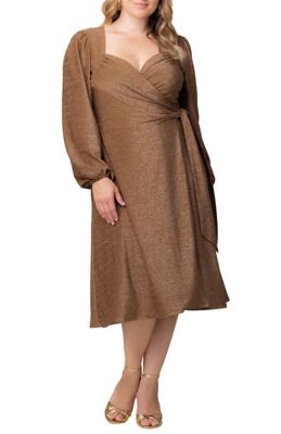 KIYONNA Women's Plus Size Socialite Sweetheart Wrap Dress, 4X