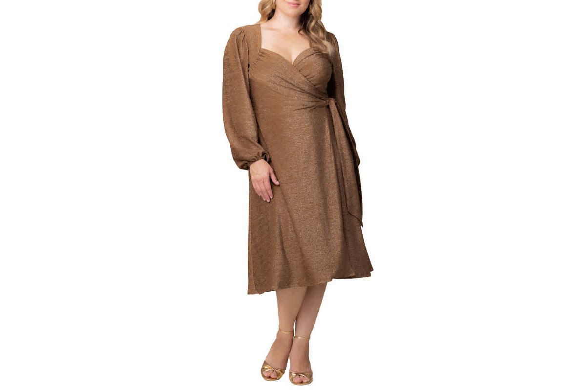 Womens Plus Size Socialite Sweetheart Wrap Dress