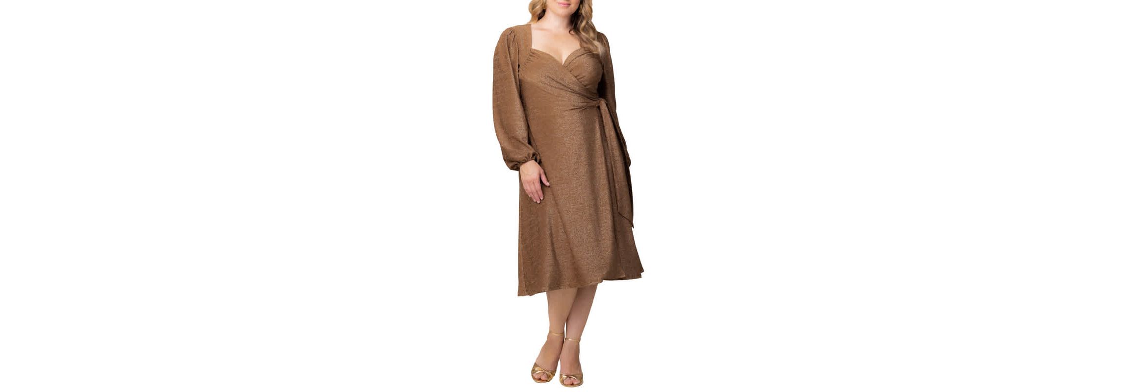 Womens Plus Size Socialite Sweetheart Wrap Dress