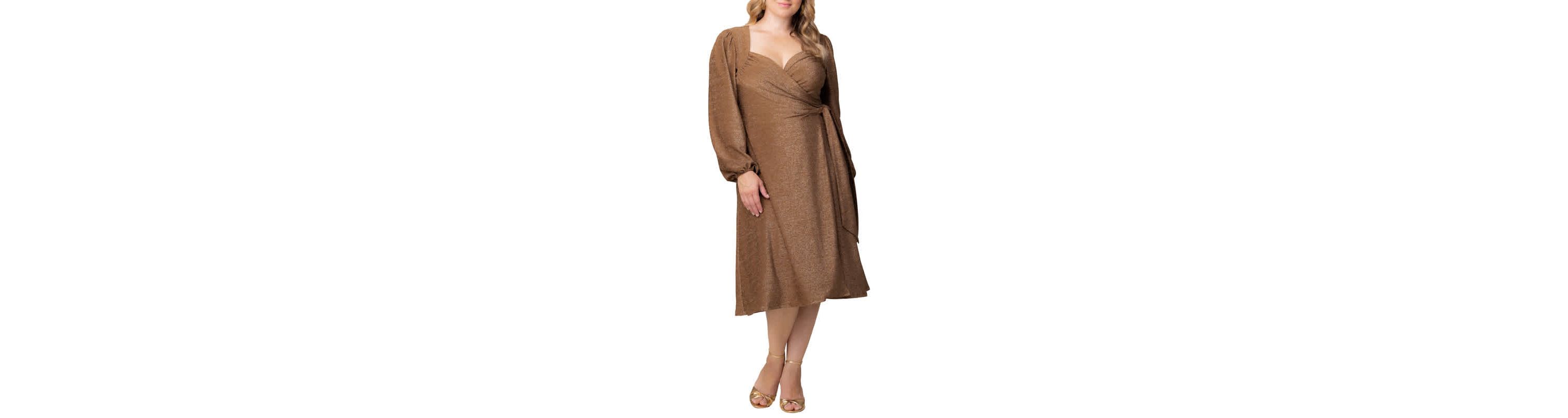 Womens Plus Size Socialite Sweetheart Wrap Dress