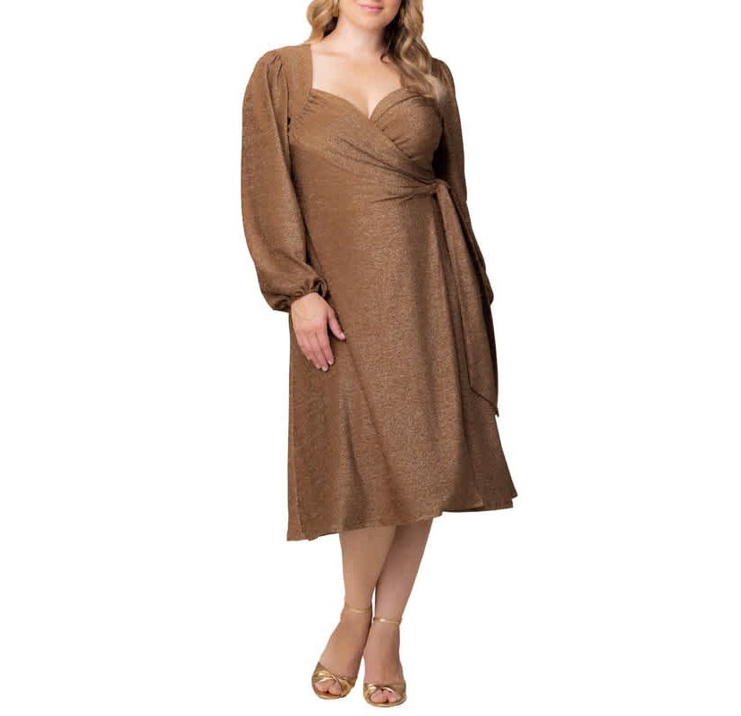 Womens Plus Size Socialite Sweetheart Wrap Dress