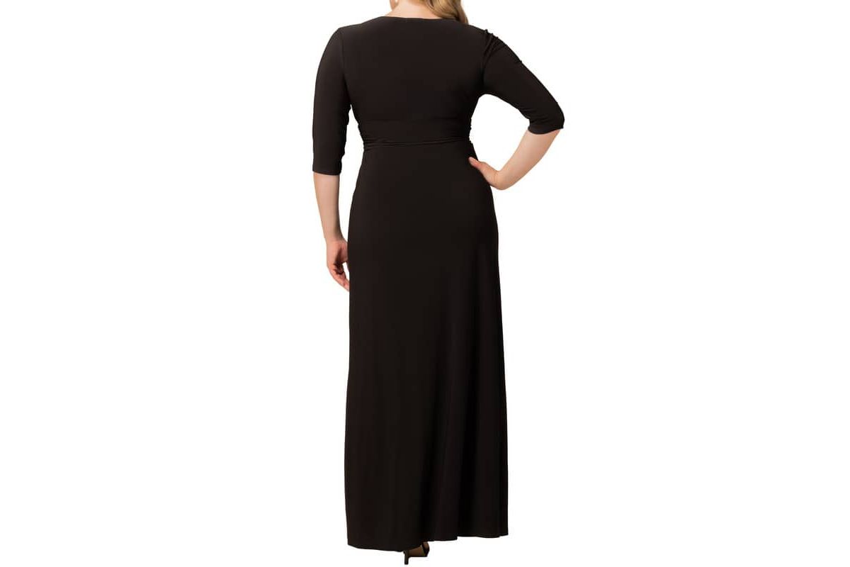 Womens Plus Size Evening Romance Column Gown