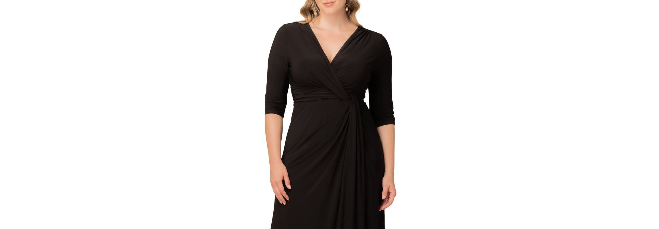 Womens Plus Size Evening Romance Column Gown