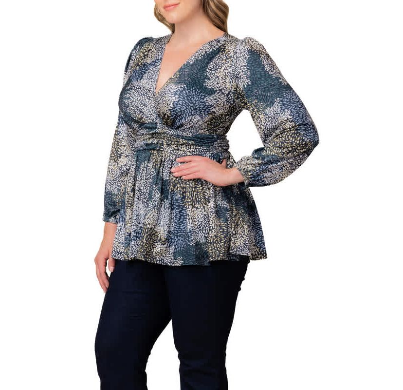 Womens Plus Size Leah Long Sleeve Tunic Top