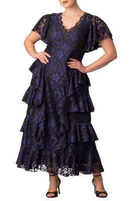 KIYONNA Women's Plus Size Mon Ange Tiered Lace Evening Gown, 2X