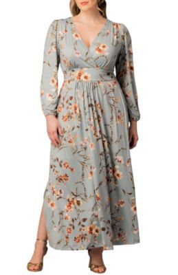 KIYONNA Women's Plus Size Kelsey Long Sleeve Maxi Dress, 4X