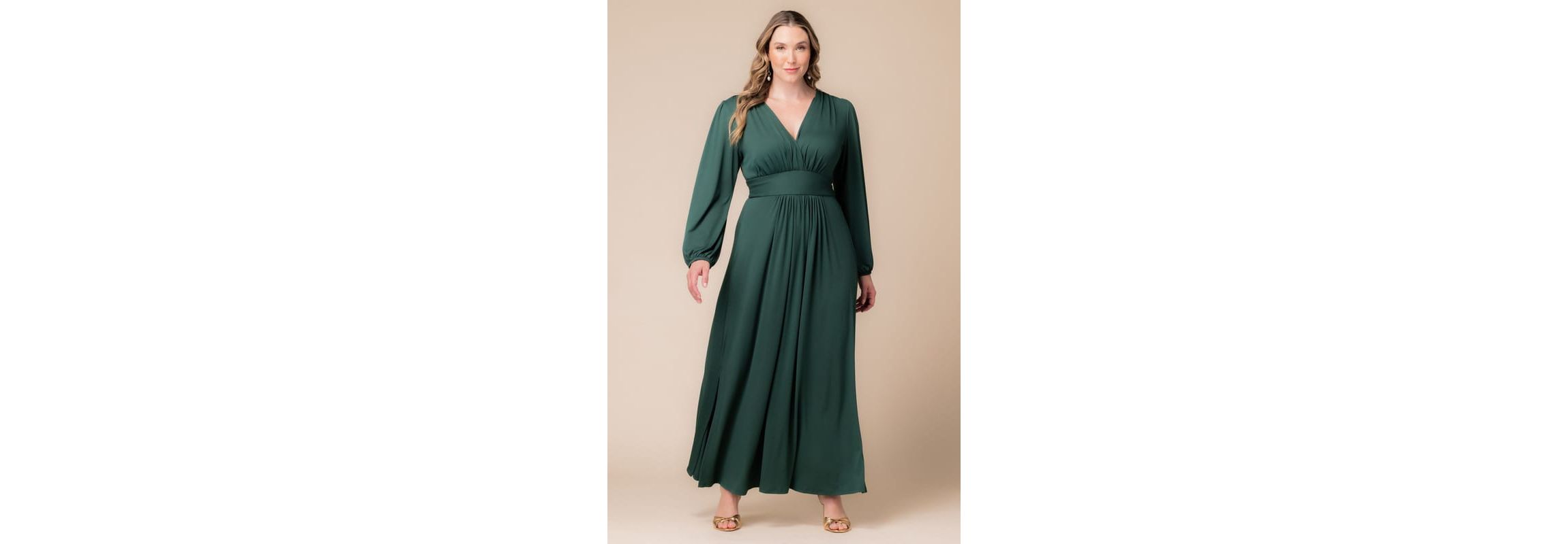 knee length dresses for ladies Jessalynn Cut-Out Long Sleeve Maxi Dress Green– Selfie Leslie