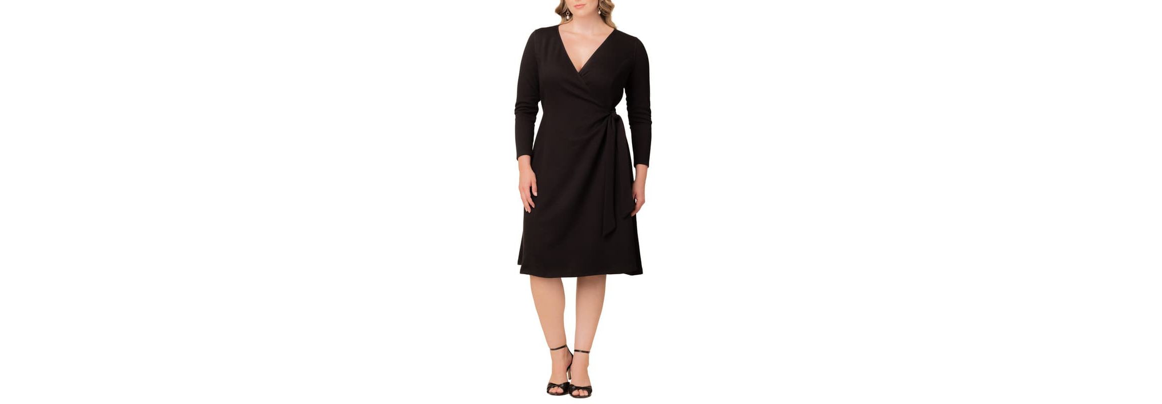 Womens Plus Size London Sweater Knit Wrap Dress
