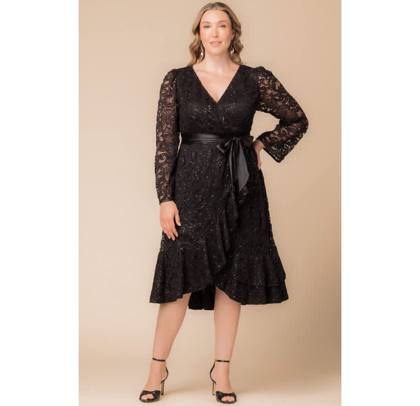 slim fit dress slacks Kiyonna Vienna Maxi Dress main image 1