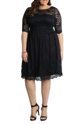 KIYONNA Women's Plus Size Luna Lace Cocktail Midi Dress