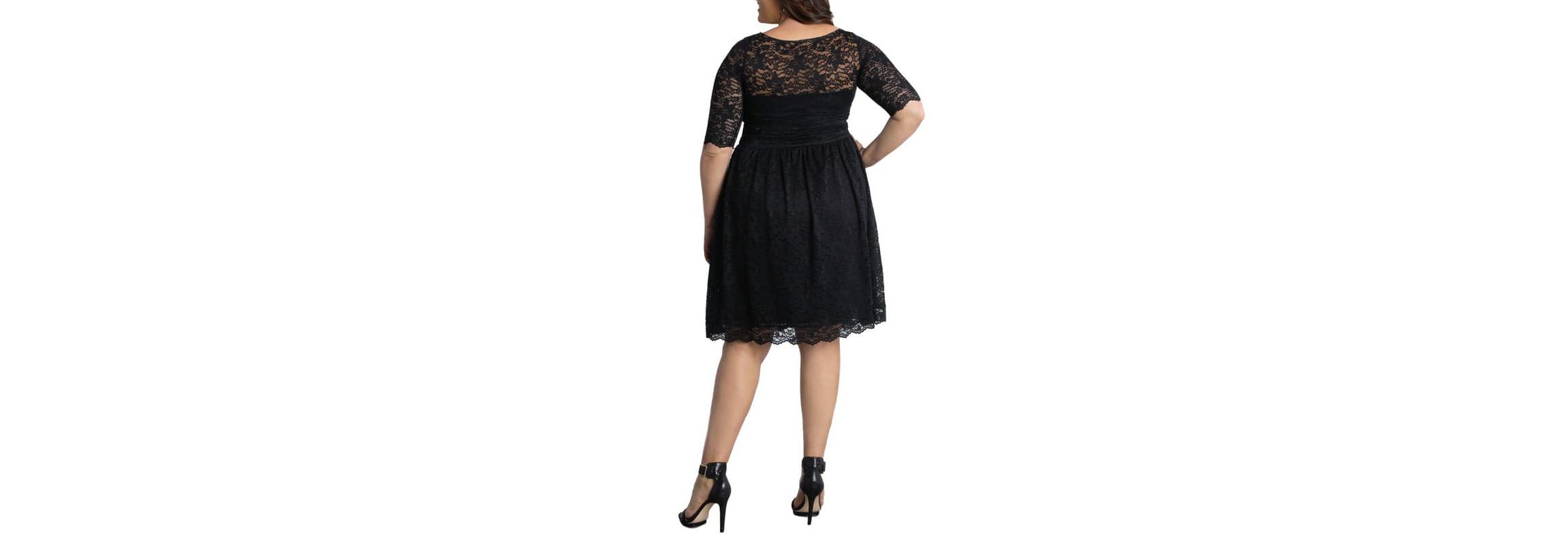 Womens Plus Size Luna Lace Cocktail Midi Dress
