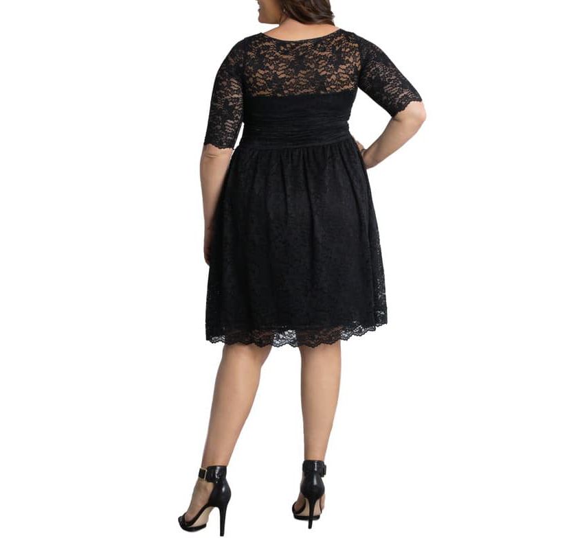 Womens Plus Size Luna Lace Cocktail Midi Dress