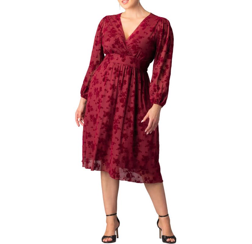 mesh midi dress plus size Connected Plus Size Printed Mesh Midi Dress - Olv