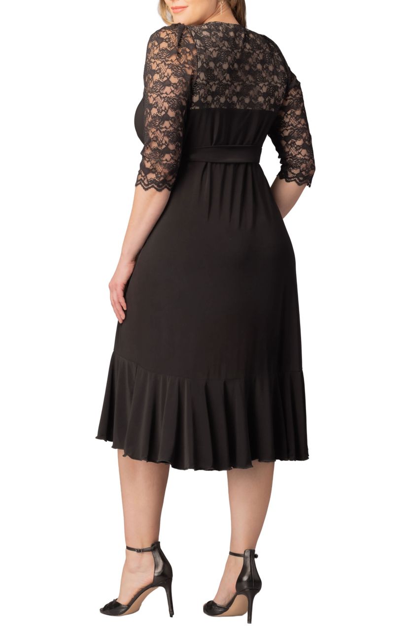 lavish lace dress Kiyonna Plus Size Lavish Lace Wrap Dress