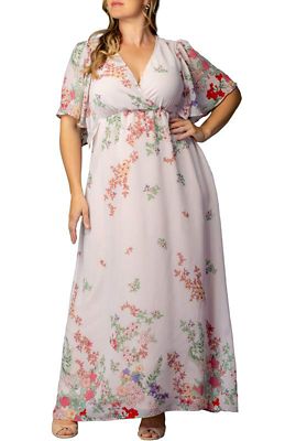 KIYONNA Women's Plus Size Catalina Border Print Gown