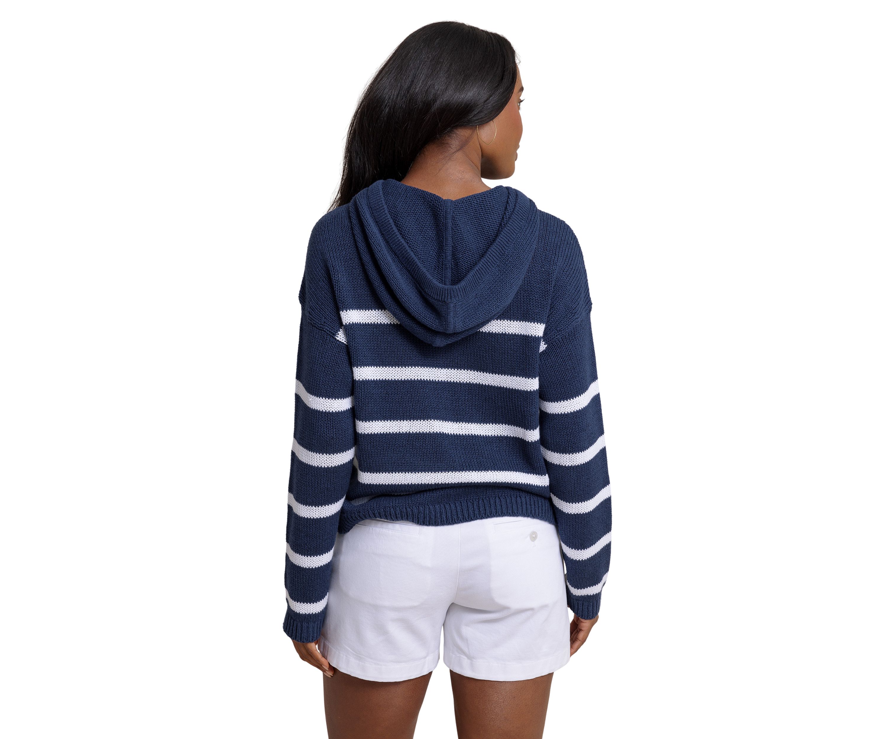 Womens Everlee Stripe Hoodie Sweater
