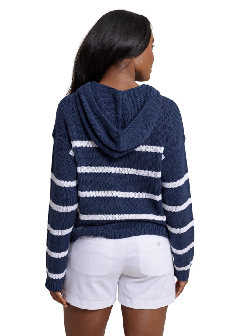 Womens Everlee Stripe Hoodie Sweater