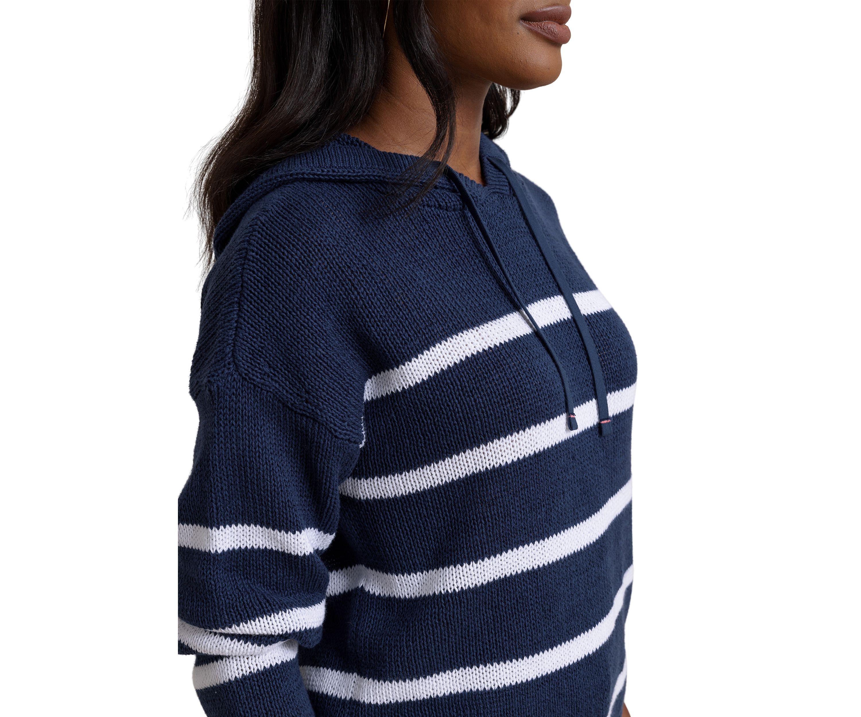 Womens Everlee Stripe Hoodie Sweater