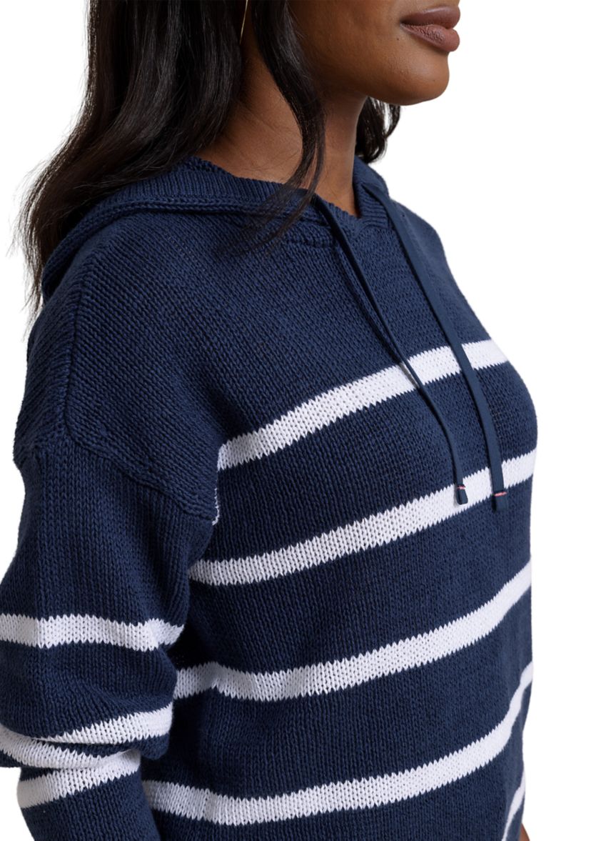 Womens Everlee Stripe Hoodie Sweater